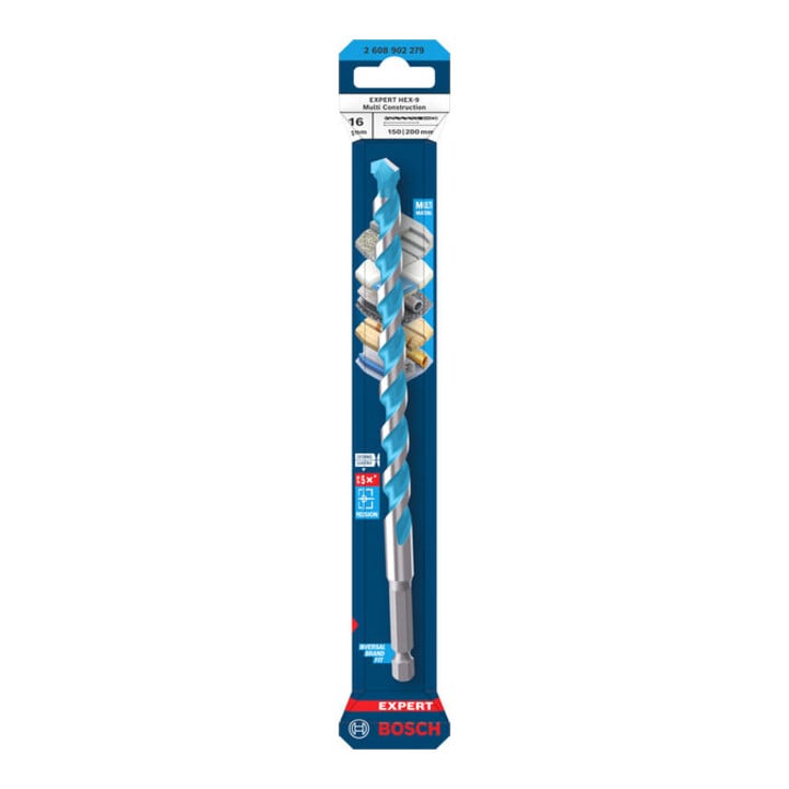 Bosch EXPERT HEX-9 Multi Construction Foret, 16 x 150 x 200 mm