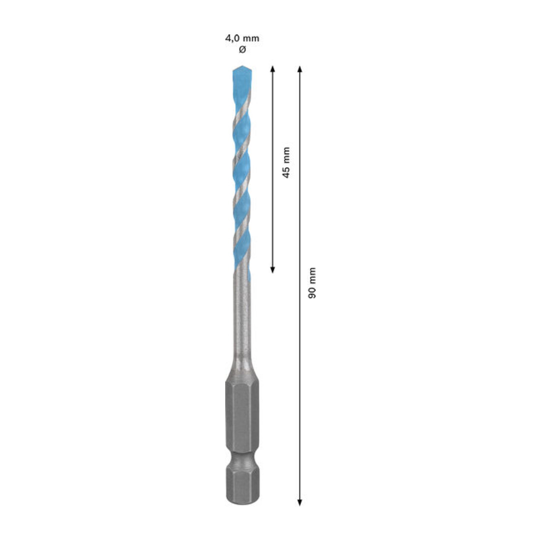Bosch EXPERT HEX-9 Multi Construction Foret, 4 x 45 x 90 mm