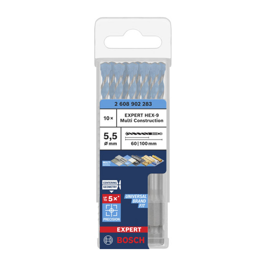 Bosch EXPERT HEX-9 Multi Construction Foret, 5,5 x 60 x 100 mm