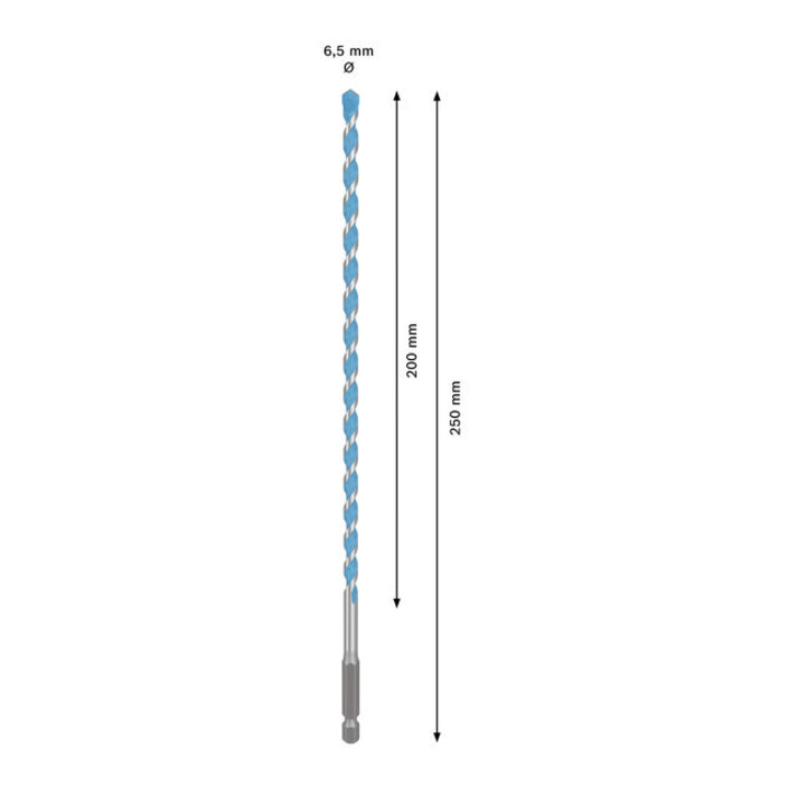 Bosch EXPERT HEX-9 Multi Construction Foret, 6,5 x 200 x 250 mm