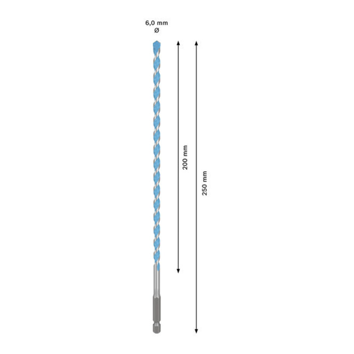 Bosch EXPERT HEX-9 Multi Construction Foret, 6 x 200 x 250 mm