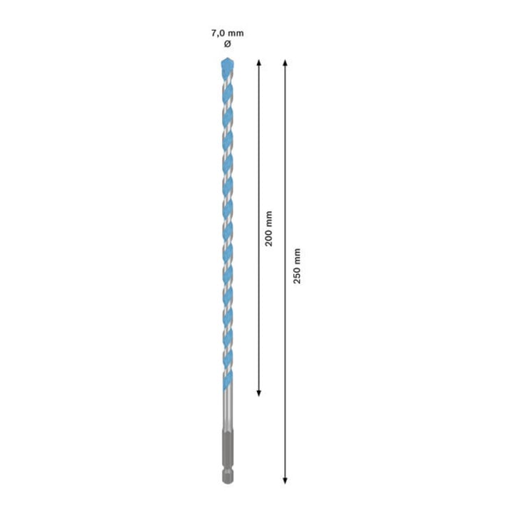 Bosch EXPERT HEX-9 Multi Construction Foret, 7 x 200 x 250 mm