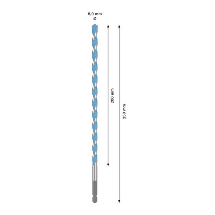 Bosch EXPERT HEX-9 Multi Construction Foret, 8 x 200 x 250 mm