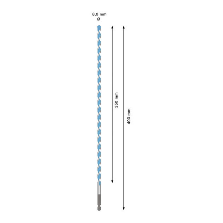 Bosch EXPERT HEX-9 Multi Construction Foret, 8 x 350 x 400 mm