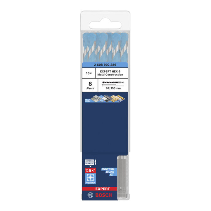 Bosch EXPERT HEX-9 Multi Construction foret, 8 x 90 x 150 mm