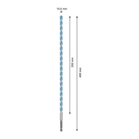 Bosch EXPERT HEX-9 Multi Construction Punta da trapano, 10 x 350 x 400 mm