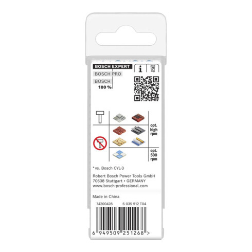 Bosch EXPERT HEX-9 Multi Construction Punta da trapano, 4 x 45 x 90 mm