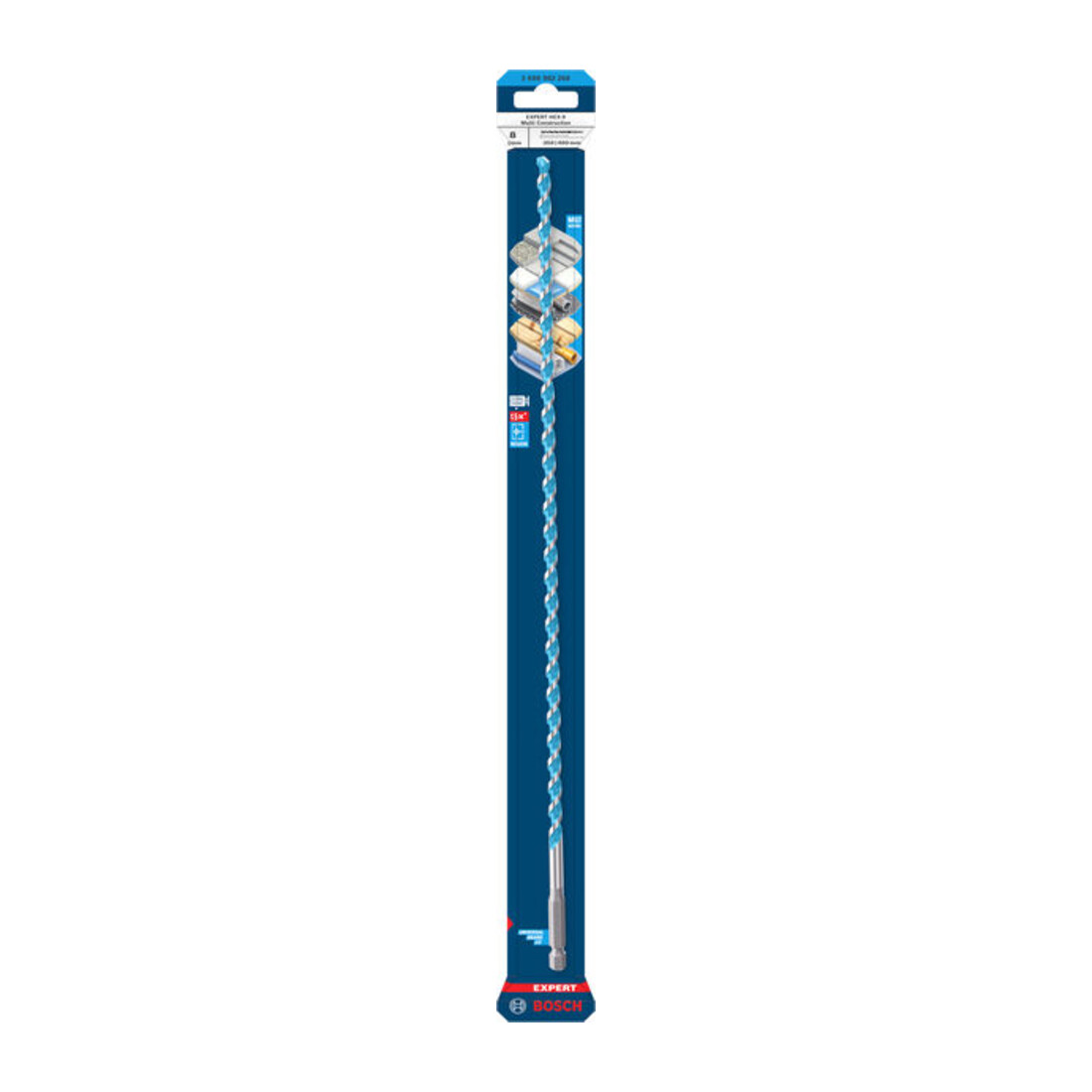 Bosch EXPERT HEX-9 Multi Construction Punta da trapano, 8 x 350 x 400 mm