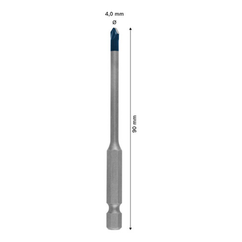 Bosch EXPERT HEX-9 Punta in ceramica dura, 4 x 90 mm