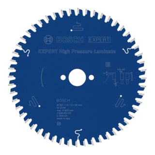 Bosch EXPERT High Pressure Laminate Kreissägeblatt, 160x20 mm, Z52