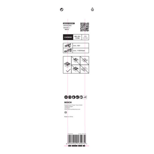 Bosch EXPERT Hollow Brick S 1243 HM Säbelsägeblatt für Säbelsägen