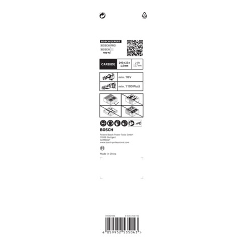 Bosch EXPERT ‘Hollow Brick’ S 2243 HM Säbelsägeblatt