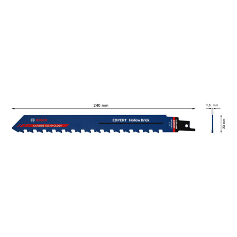 Bosch EXPERT Hollow Brick S 1543 HM Säbelsägeblatt 3 Stück für Säbelsägen