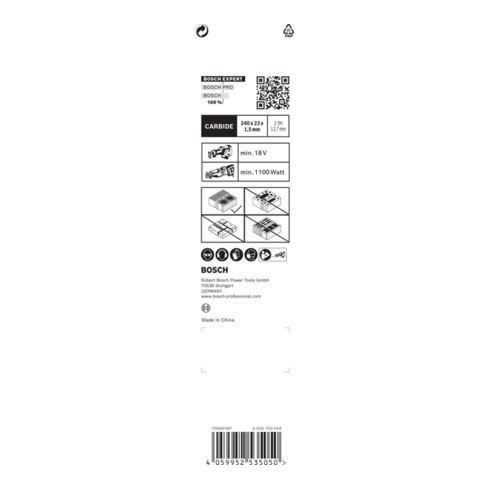 Bosch EXPERT Hollow Brick S 1543 HM Säbelsägeblatt 3 Stück für Säbelsägen