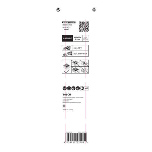 Bosch EXPERT Hollow Brick S 2243 HM Säbelsägeblatt für Säbelsägen