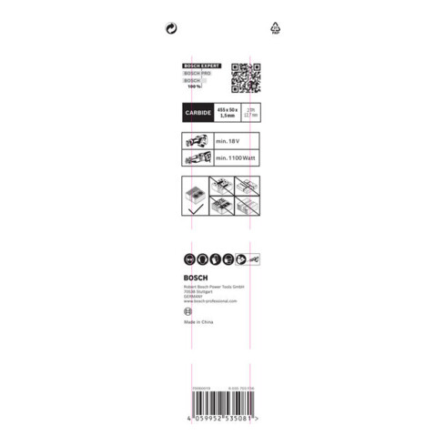 Bosch EXPERT Hollow Brick S 2243 HM Säbelsägeblatt für Säbelsägen