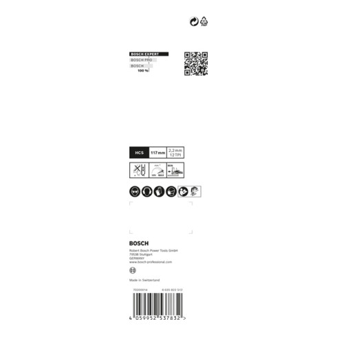Bosch EXPERT Hout 2 zijdig schoon decoupeerzaagblad set 3 st, T308B/BO voor decoupeerzagen