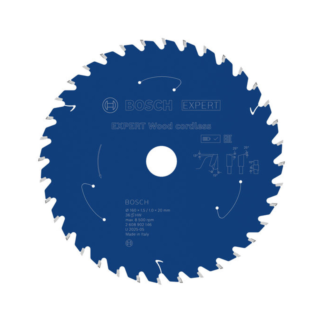 Bosch EXPERT Houtcirkelzaagblad, 160x1,45x20 mm, Z36