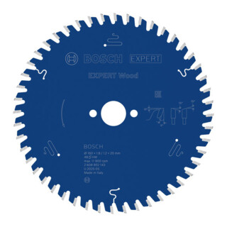 Bosch EXPERT Houtcirkelzaagblad, 160x1,8x20 mm, Z48