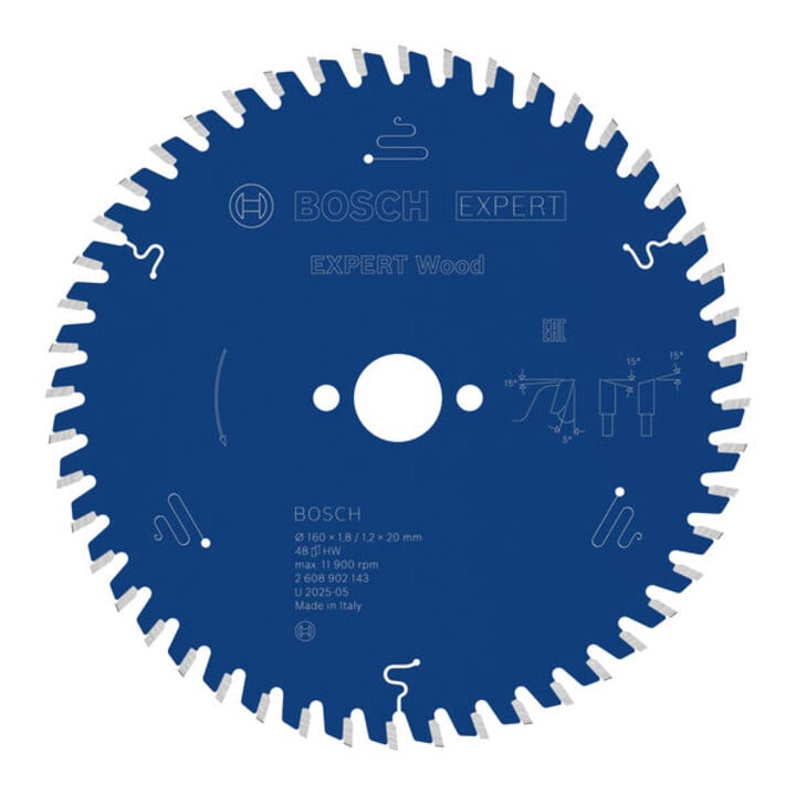 Bosch EXPERT Houtcirkelzaagblad, 160x1,8x20 mm, Z48