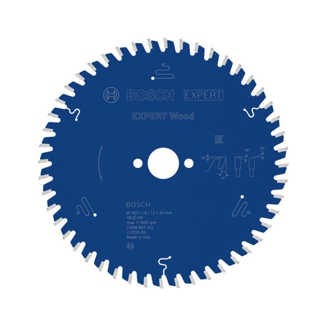 Bosch EXPERT Houtcirkelzaagblad, 160x1,8x20 mm, Z48