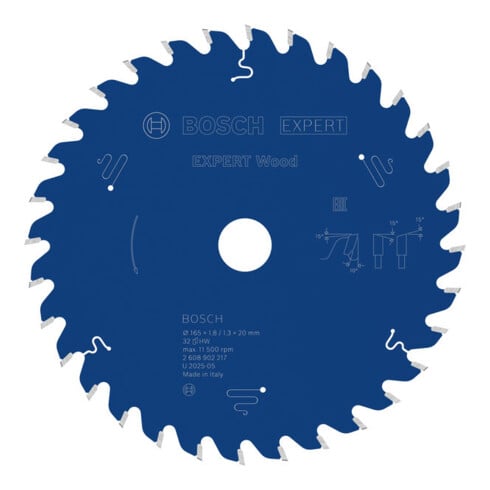 Bosch EXPERT Houtcirkelzaagblad, 165x20 mm, Z32
