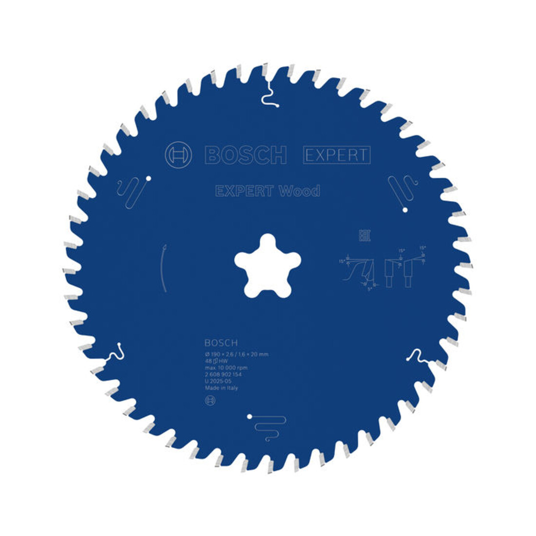 Bosch EXPERT Houtcirkelzaagblad, 190x2,4x30 mm, Z48