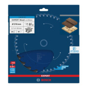 Bosch EXPERT Houtcirkelzaagblad, 210x30 mm, Z24-2