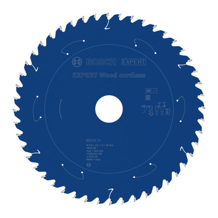 Bosch EXPERT Houtcirkelzaagblad, 210x30 mm, Z48