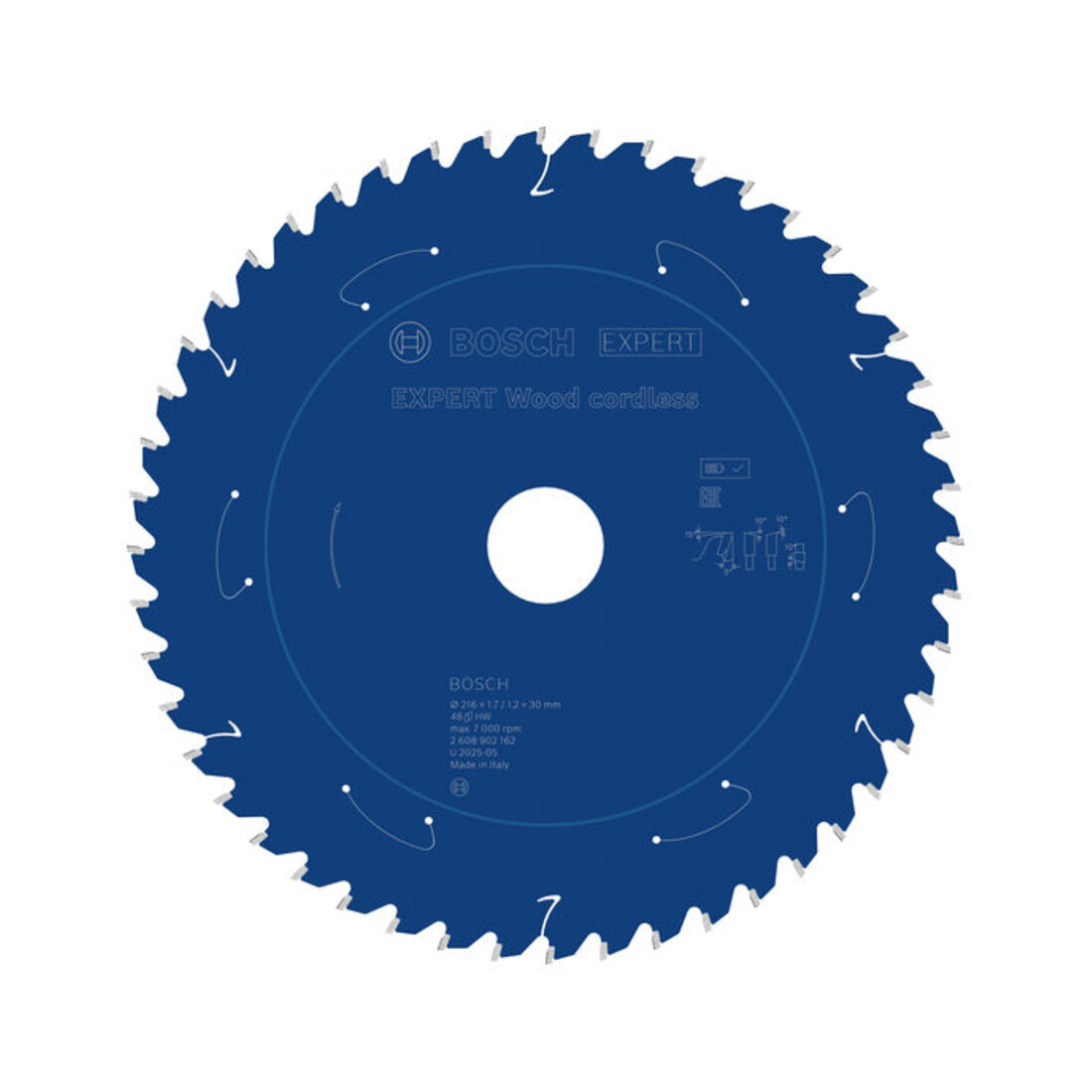 Bosch EXPERT Houtcirkelzaagblad, 216x1,7x30 mm, Z48, Spanhoek 5°