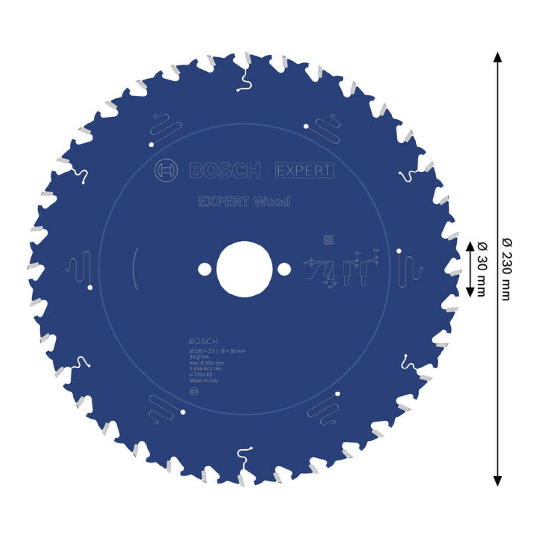 Bosch EXPERT Houtcirkelzaagblad, 230x30 mm, Z36