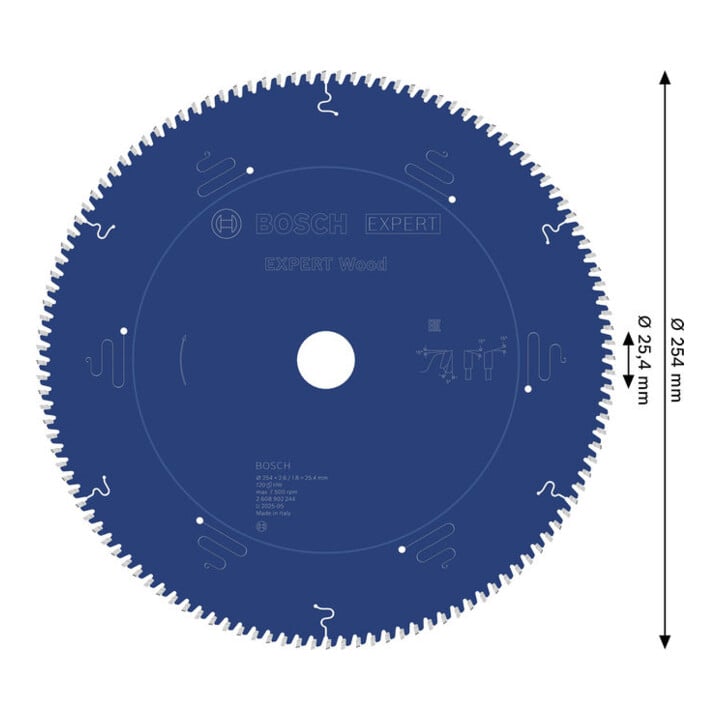 Bosch EXPERT Houtcirkelzaagblad, 254x25,4 mm, Z120