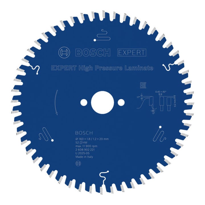 Bosch EXPERT HPL cirkelzaagblad, 160x20 mm, Z52