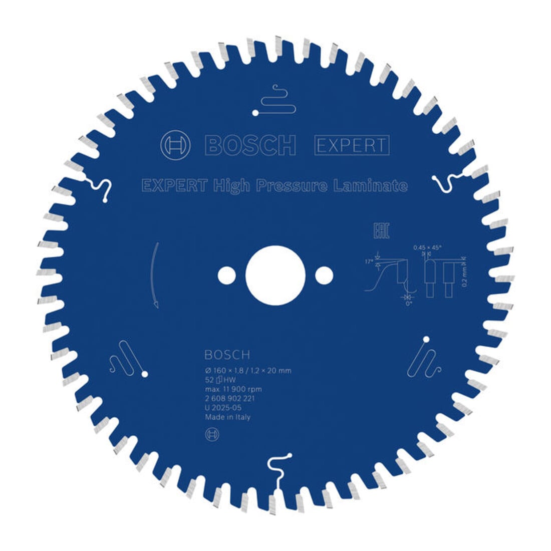 Bosch EXPERT HPL cirkelzaagblad, 160x20 mm, Z52