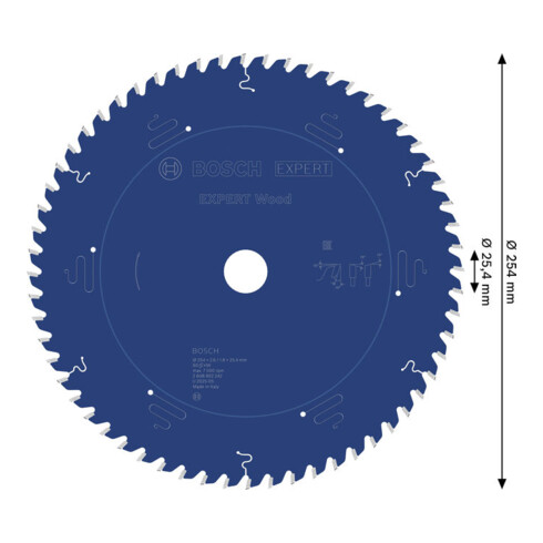 Bosch EXPERT Lama circolare per legno, 254x25,4 mm, Z60