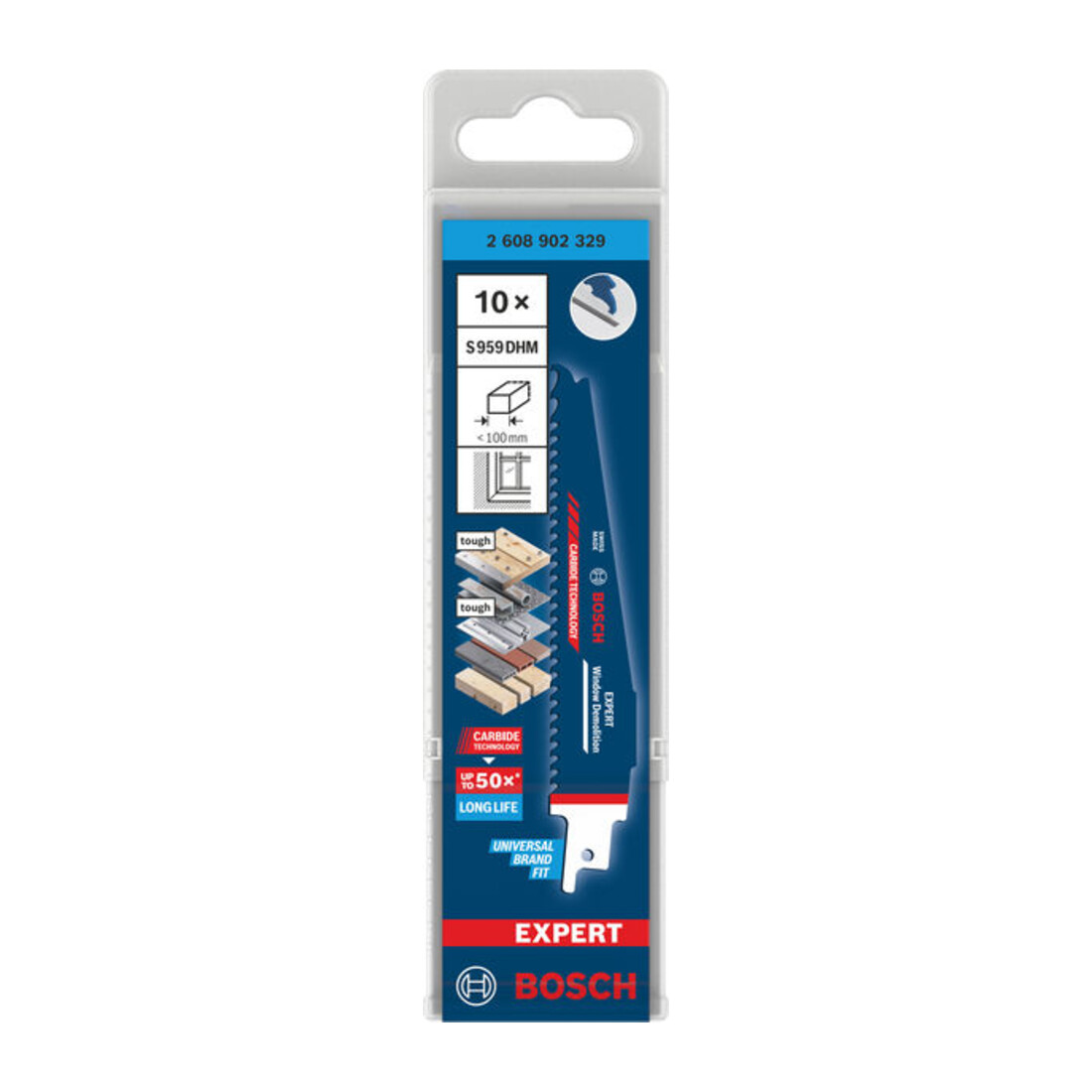 Bosch EXPERT Lama per sega a gattuccio Window Demolition S959DHM, 10 pezzi