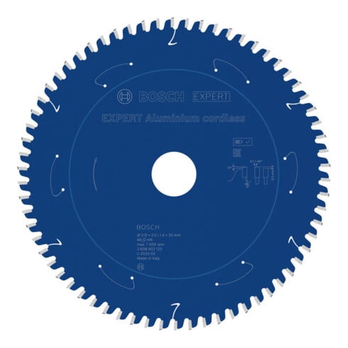 Bosch EXPERT Lama per sega circolare in alluminio, 210x30 mm, Z66