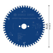 Bosch EXPERT Lama per sega circolare in laminato ad alta pressione, 160x20 mm, Z52-4