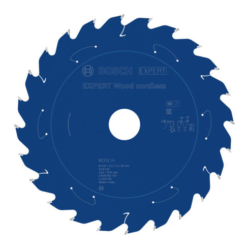 Bosch EXPERT Lama per sega circolare legno, 210x30 mm, Z24