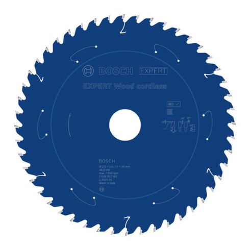 Bosch EXPERT Lama per sega circolare legno, 210x30 mm, Z48