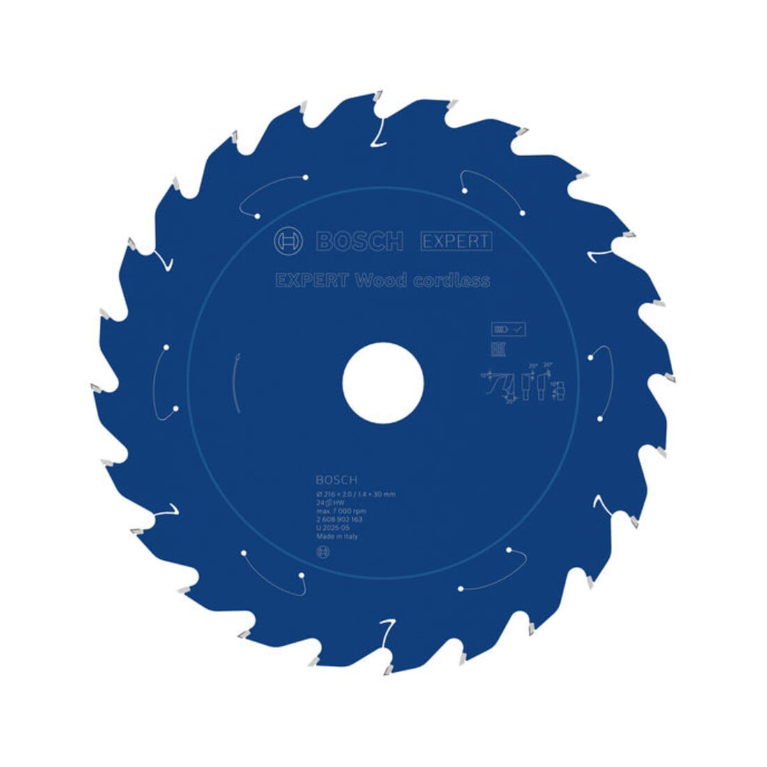 Bosch EXPERT Lama per sega circolare legno, 216x1,7x30 mm, Z24, angolo denti 25°