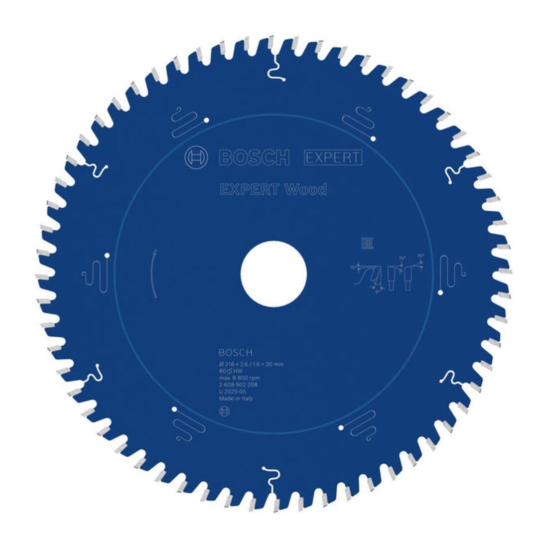 Bosch EXPERT Lama per sega circolare legno, 216x30 mm, Z60