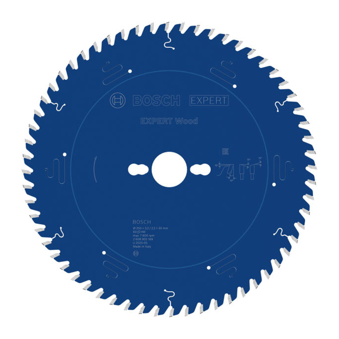 Bosch EXPERT Lama per sega circolare legno, 250x3,2x30 mm, Z60