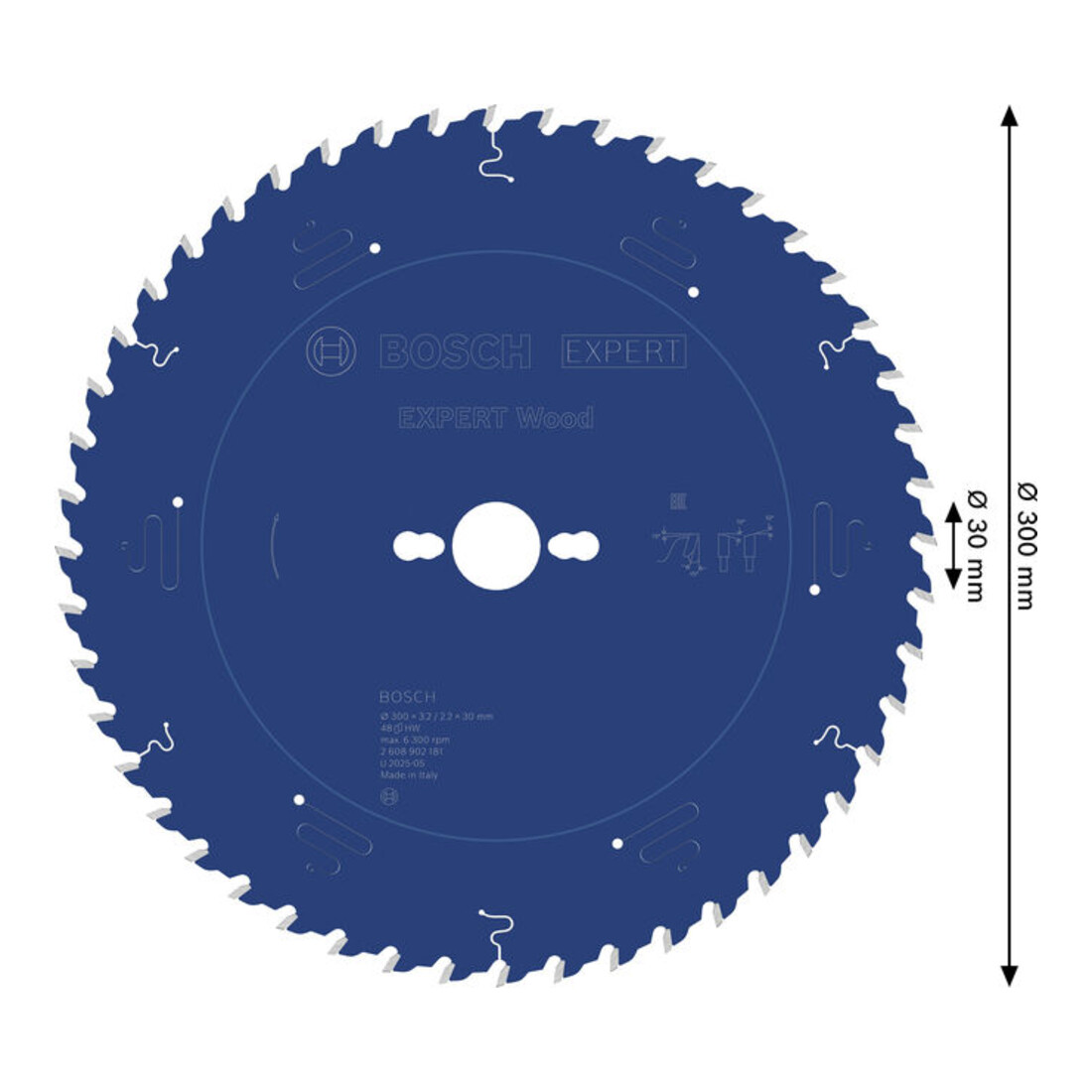 Bosch EXPERT Lama per sega circolare legno, 300x30 mm, Z48