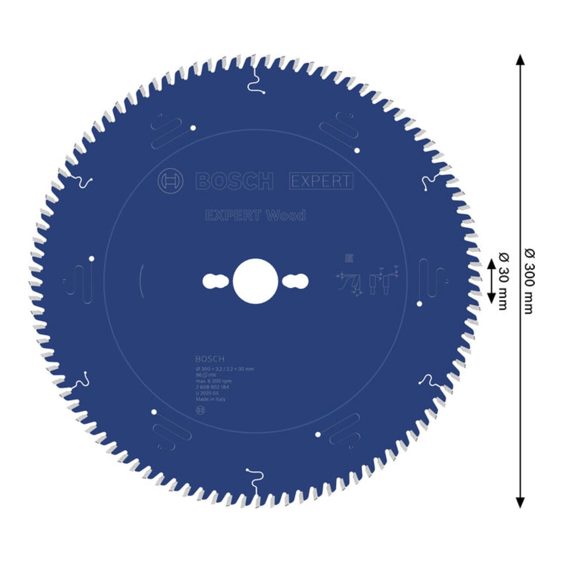Bosch EXPERT Lama per sega circolare legno, 300x30 mm, Z96