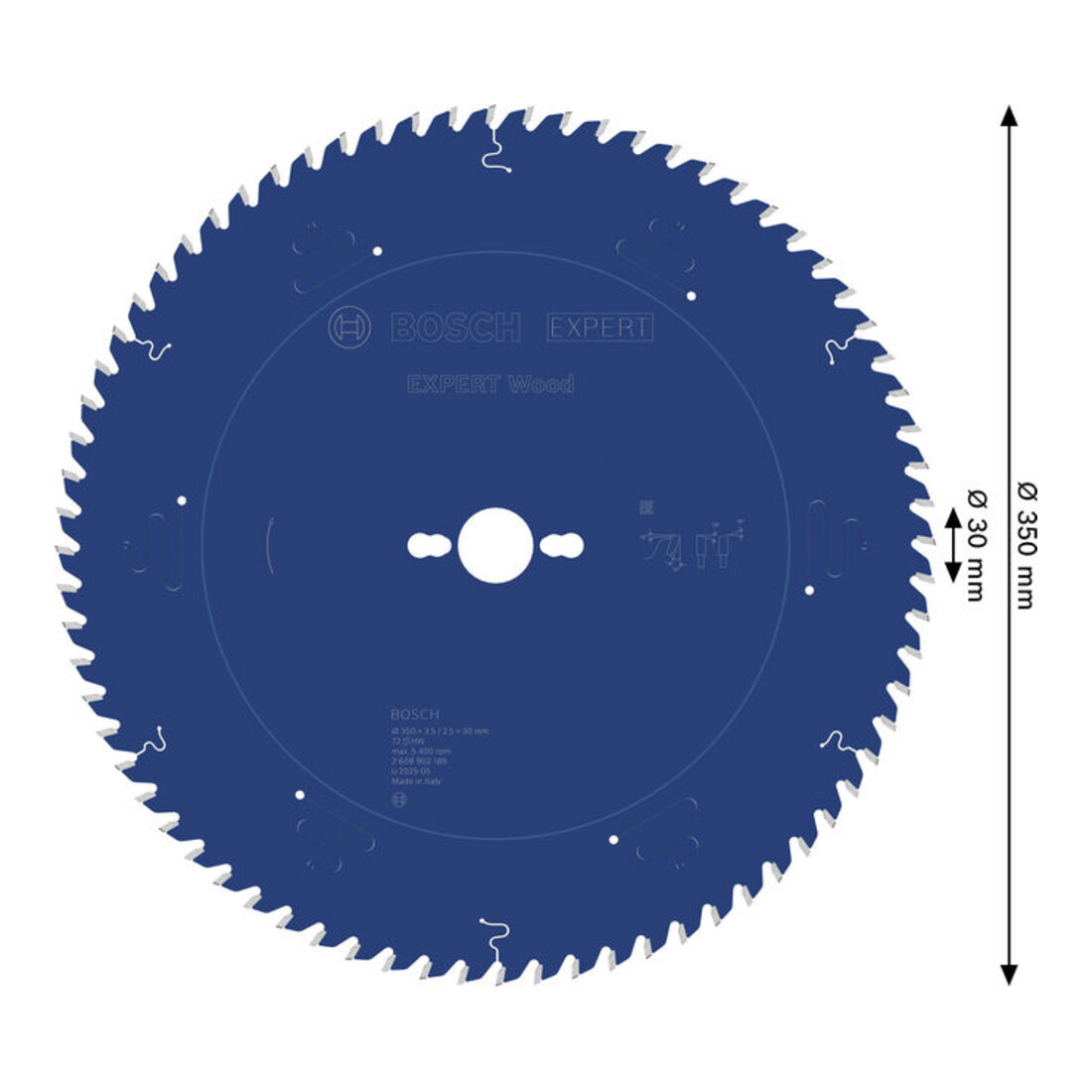 Bosch EXPERT Lama per sega circolare legno, 350x30 mm, Z72