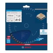 Bosch EXPERT Lama per sega circolare pannelli laminati, 165x1,8x20 mm, Z48, angolo denti -5°-2