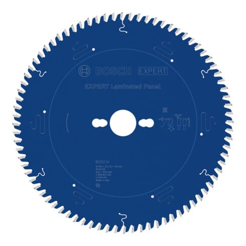 Bosch EXPERT Lama per sega circolare pannelli laminati, 250x30 mm, Z80