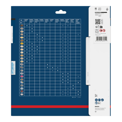 Bosch EXPERT Lama per sega circolare per cemento fibrocemento, 250x2,2x30 mm, Z6