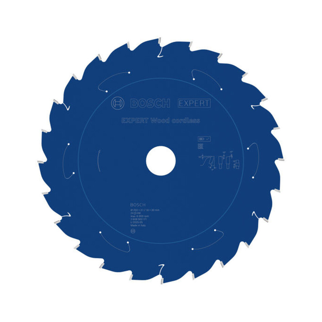 Bosch EXPERT Lama per sega circolare per legno, 250x30 mm, Z24